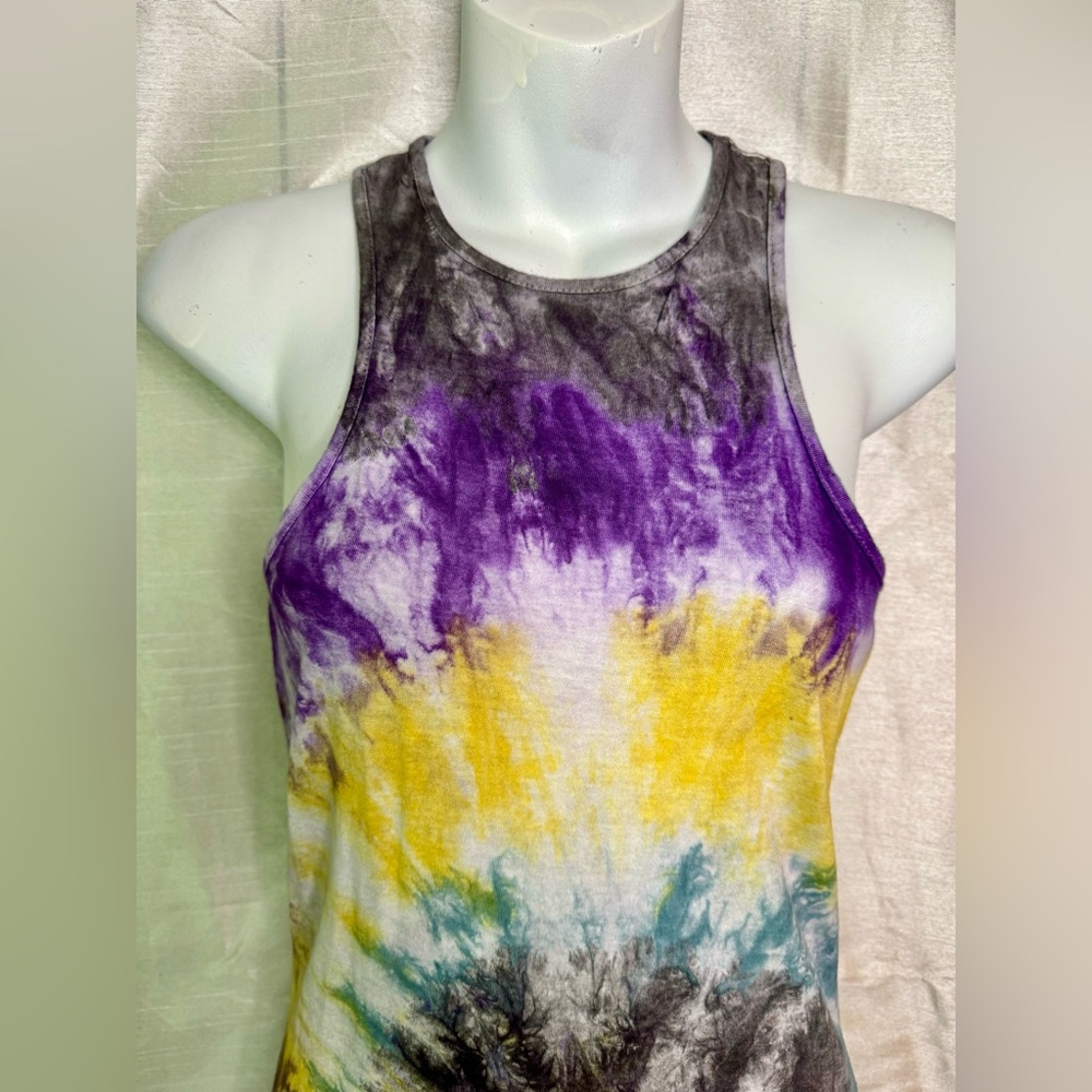 Tie Dye Print Mini T-Shirt Dress - Picture 5 of 12